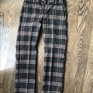 Janie and Jack brown plaid wool trousers